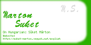 marton suket business card