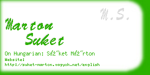 marton suket business card